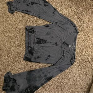 Blue top with flowy sleeves